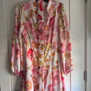 Lavender Brown Pink dress size M